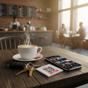 QR-code Tik Tok Social Media Sleutelhanger