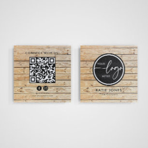 QR Code Timmerman Aangepast Logo Maak Contact Met Vierkante Visitekaartje