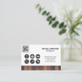 Qr Code | Timmervrouw Iconen Visitekaartje (Staand voorkant)