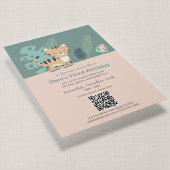 QR Code Tiny Tiger Zachte Jungle Kinderverjaardag Kaart