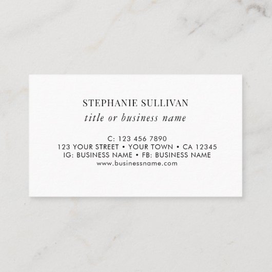 QR Code Titel Bedrijfsnaam Wildflower Visitekaartje (Achterkant)