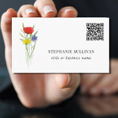 QR Code Titel Bedrijfsnaam Wildflower Visitekaartje