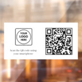 QR-code toegang | Bedrijfsingang Logo Weergave Raamsticker (Vel 2)