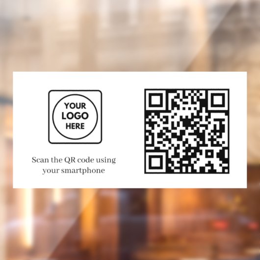 QR-code toegang | Bedrijfsingang Logo Weergave Raamsticker (Vel 2)