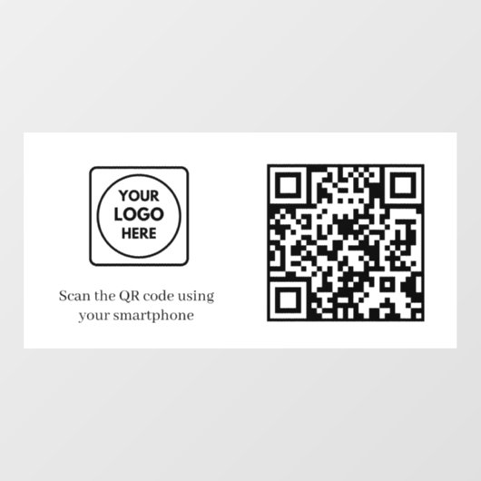 QR-code toegang | Bedrijfsingang Logo Weergave Raamsticker (Vel)