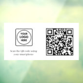 QR-code toegang | Bedrijfsingang Logo Weergave Raamsticker (Vel 3)