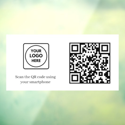 QR-code toegang | Bedrijfsingang Logo Weergave Raamsticker (Vel 3)