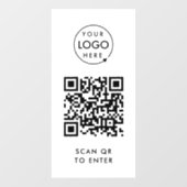 QR-code toegangscontrole | Scan om kantoorlogo bin Raamsticker (Vel)