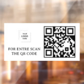QR-code toegangscontrole Zakelijke raamfolie Raamsticker (Vel 2)
