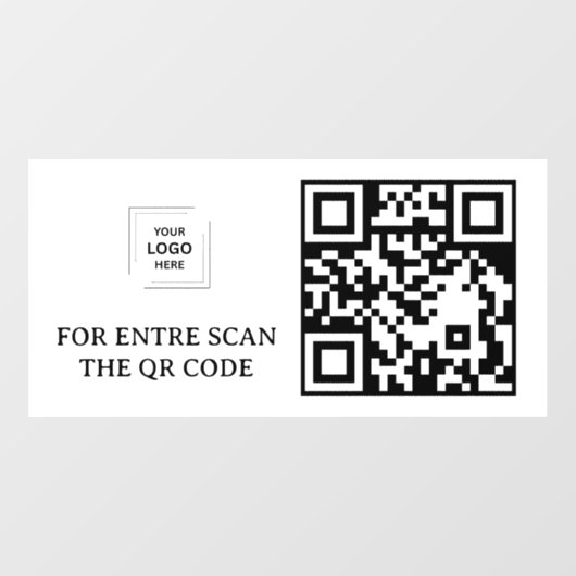 QR-code toegangscontrole Zakelijke raamfolie Raamsticker (Vel)