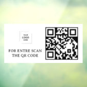 QR-code toegangscontrole Zakelijke raamfolie Raamsticker (Vel 3)