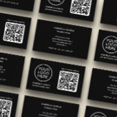 QR-code toevoegen Zwart Logo-Visitekaartje Visitekaartje
