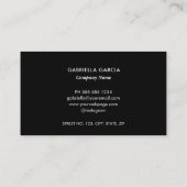 QR-code toevoegen Zwart Logo-Visitekaartje Visitekaartje (Achterkant)