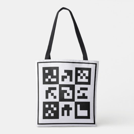 qr-code tote bag (Achterkant)
