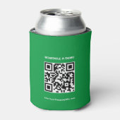 QR Code Tradeshow swag met Logo Blikjeskoeler (Blikje Voorkant)