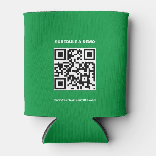 QR Code Tradeshow swag met Logo Blikjeskoeler (Voorkant)