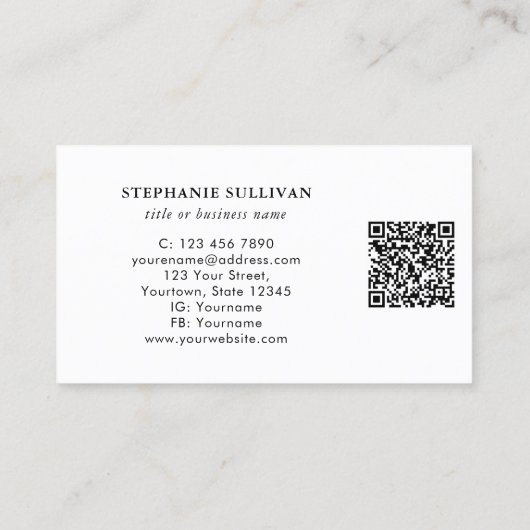 QR Code Tree Professional Visitekaartje (Achterkant)