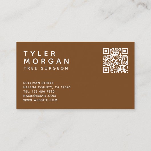 QR Code Tree Surgeon Visitekaartje (Achterkant)