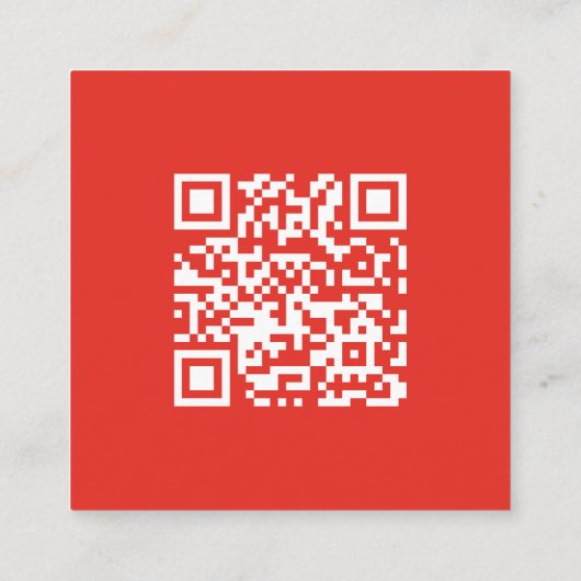 QR-code trendy abstracte waterverf cool Vierkante Visitekaartje (Achterkant)