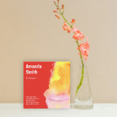 QR-code trendy abstracte waterverf cool Vierkante Visitekaartje