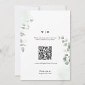 QR Code Trendy Groenery Oefenbruiloft Kaart (Achterkant)