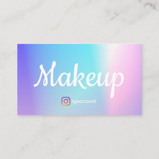 QR Code Trendy Make-up Artiest Visitekaartje (Achterkant)