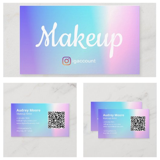 QR Code Trendy Make-up Artiest Visitekaartje