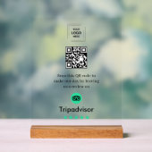 QR-code Tripadvisor Review Acryl Tafelmodel Bord (Neutraal)
