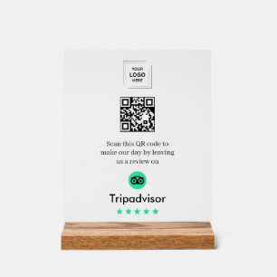 QR-code Tripadvisor Review Acryl Tafelmodel Bord