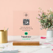 QR-code Tripadvisor Review Acryl Tafelmodel Bord (Huwelijk)