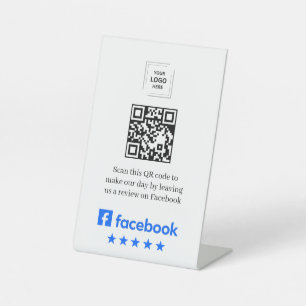 QR-code Tripadvisor Review Link Tafelmodel Reclamebord Met Voetstuk