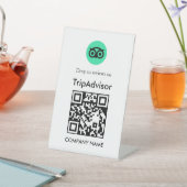 QR-code Tripadvisor Review Tafelmodel Reclamebord Met Voetstuk (Insitu)