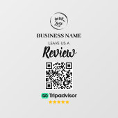 QR Code TripAdvisor Reviewen Business Review Raamsticker (Vel)