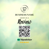 QR Code TripAdvisor Reviewen Business Review Raamsticker (Vel 3)