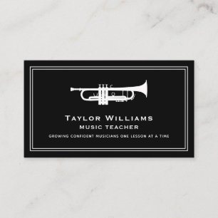 QR-code trompettist Musicus trompetmuziekleraar Visitekaartje