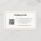 QR Code Tropical Greenery Wedding Details Modern Informatiekaartje (Voorkant)