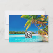 QR-code Tropisch Palm Beach Save the Date Kaart (Achterkant)