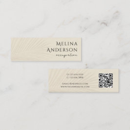 QR-code Tropisch palm mini-Visitekaartje Mini Visitekaartje