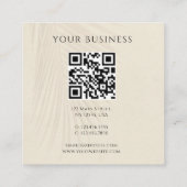 QR-code Tropisch palmvierkant Visitekaartje (Achterkant)