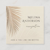 QR-code Tropisch palmvierkant Visitekaartje (Voorkant)