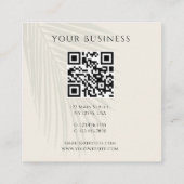QR-code Tropisch palmvierkant Visitekaartje (Achterkant)