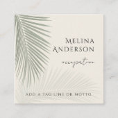 QR-code Tropisch palmvierkant Visitekaartje (Voorkant)