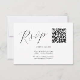 QR-code Trouwen RSVP Kaarten Eenvoudig
