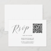 QR-code Trouwen RSVP Kaarten Eenvoudig (Voorkant / Achterkant)