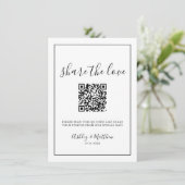 QR-code trouwfoto's Informatiekaartje (Staand voorkant)