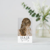 QR-code trouwkapselstylist foto Visitekaartje (Staand voorkant)
