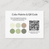 QR Code Trouwkleding Sage Enclosure Kaart (Achterkant)