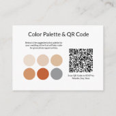 QR Code Trouwkleding Terracotta behuizing Kaart (Achterkant)