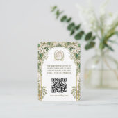 QR-code trouwwebsite info Art Nouveau bijlage (Staand voorkant)