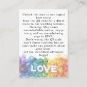 🌈 QR-code Trouwwebsite LGBTQ met liefde geschilde Informatiekaartje (Achterkant)